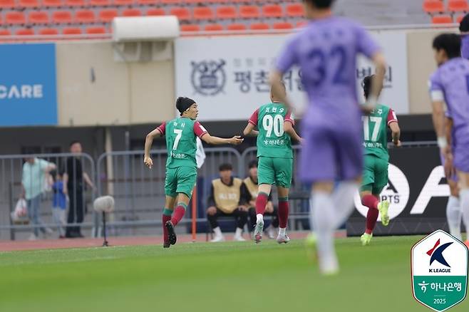 31일 FC안얀과 경기에서 선제골을 터뜨린 대전하나시티즌의 마사