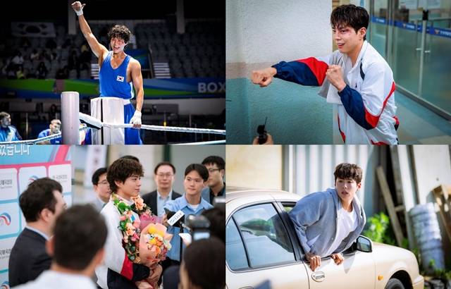 박보검은 '굿보이'에서 복싱 금메달리스트 출신 순경 윤동주 역으로 극을 이끈다. /SLL, 스튜디오앤뉴, 드라마하우스스튜디오