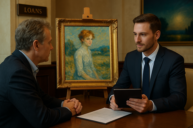 챗GPT가 미술품 담보 대출을 테마로 생성한 이미지. 챗GPT