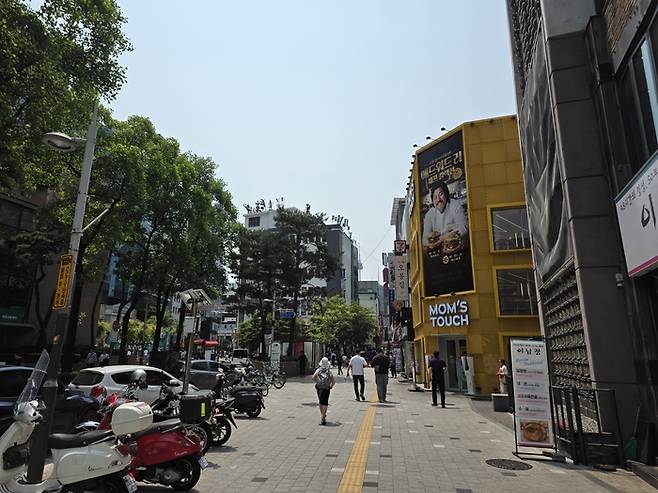 갤럭시 S25 엣지로 촬영한 길거리 사진. [사진=안서진 기자]