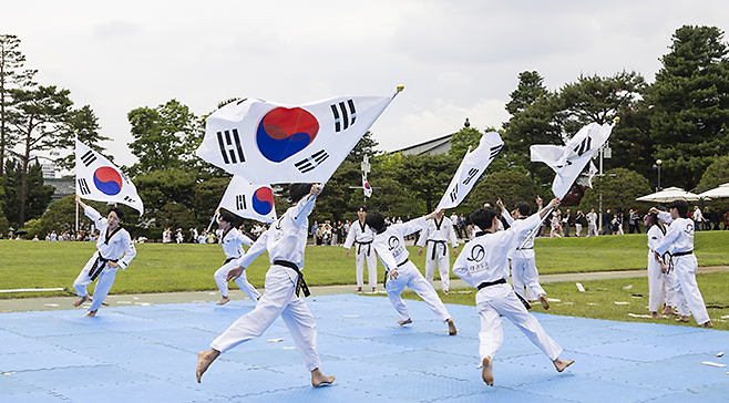 청와대 대정원 위대한 태권도 공연. 사진=태권도진흥재단