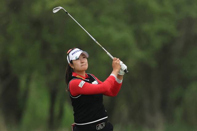 김아림이 31일 제80회 US여자 오픈 2라운드 2번 홀에서 아이언샷을 하고 있다. AFP연합뉴스