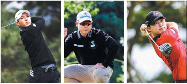 오는 5일 개막하는 ‘KPGA 백송홀딩스-아시아드CC 부산오픈’대회에 출전하는 문도엽, 함정우, 배용준(왼쪽부터). 부산일보DB