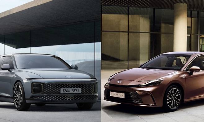 사진 : 현대차 그랜저, 토요타 캠리