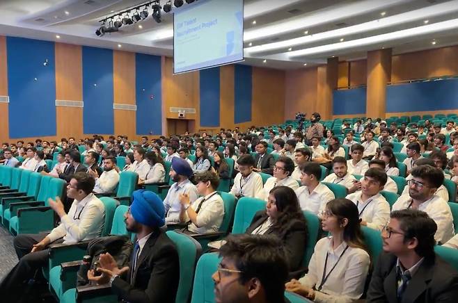 인도 노이티 지역 아미티대학교 인재매칭 현장 설명회. /중소벤처기업부 제공