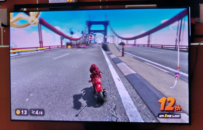 ‘마리오 카트 월드’ 플레이 화면. <김태성기자>