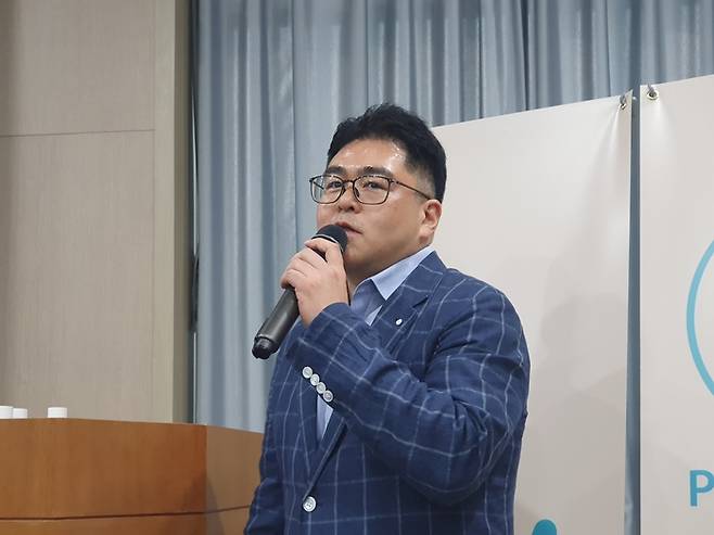 김주연 hy중앙연구소 신소재개발팀장이 프로바이오틱스에 대해 설명하고 있다. [이효석 기자]