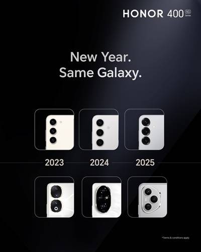 갤럭시S 시리즈(사진에서 위)와 아너 시리즈 카메라 디자인 비교. /사진=아너 말레이시아 SNS 캡처