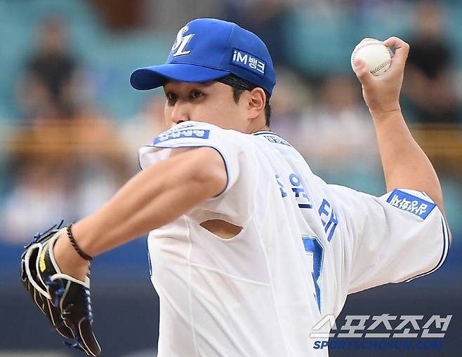 29일 대구 라이온즈파크에서 열린 롯데-삼성전. 삼성 선발투수 최원태가 투구하고 있다. 대구=정재근 기자 cjg@sportschosun.com/2025.5.29/