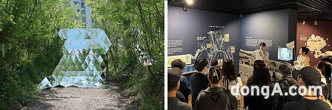 뮤지엄X즐기다 소다미술관 야외 전시(왼쪽)·뮤지엄X거닐다 대전근현대사전시관.