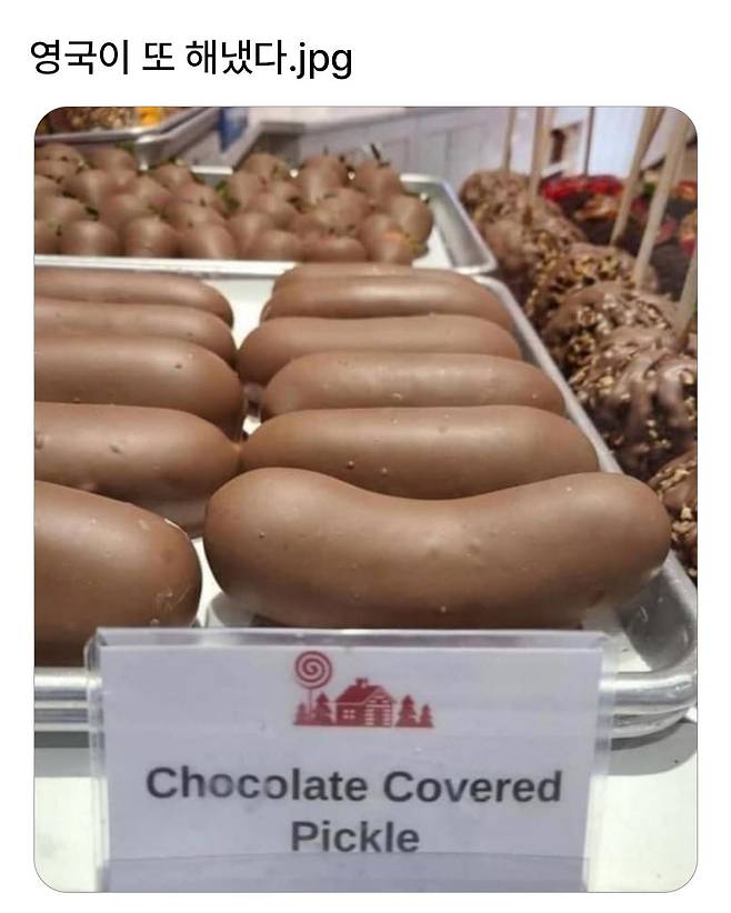영국이 개발한 초콜릿 코팅 피클