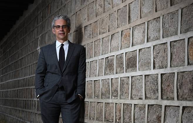 Chase F. Robinson, director of Smithsonian’s National Museum of Asian Art, poses for a photo outside Deoksugung in central Seoul on Nov. 11, 2022.  (Im Se-jun/The Korea Herald)