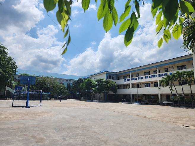 인도네시아 바탐의 진승중고교 전경