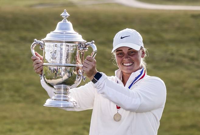 2일(한국시간) 미국 위스콘신주 에린의 에린 힐스 골프코스 에서 막을 내린 제80회 US여자오픈 골프대회에서 우승한 마야 스타르크. UPI연합뉴스