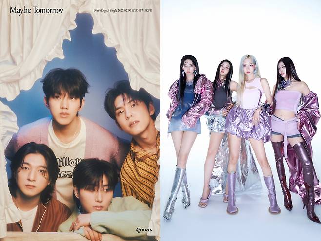 데이식스(왼쪽)와 에스파. JYP엔터테인먼트, SM엔터테인먼트 제공