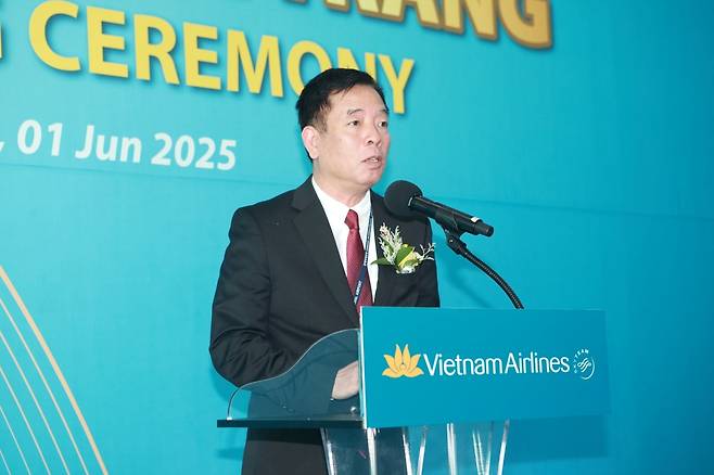 베트남항공 부산 나트랑 신규 노선 취항식. 부호 주한 베트남대사 축사