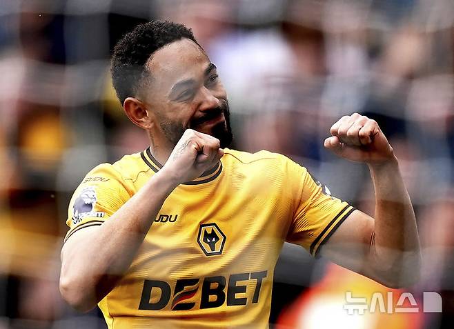 [울버햄튼=AP/뉴시스]울버햄튼 마테우스 쿠냐. 2025.04.26.