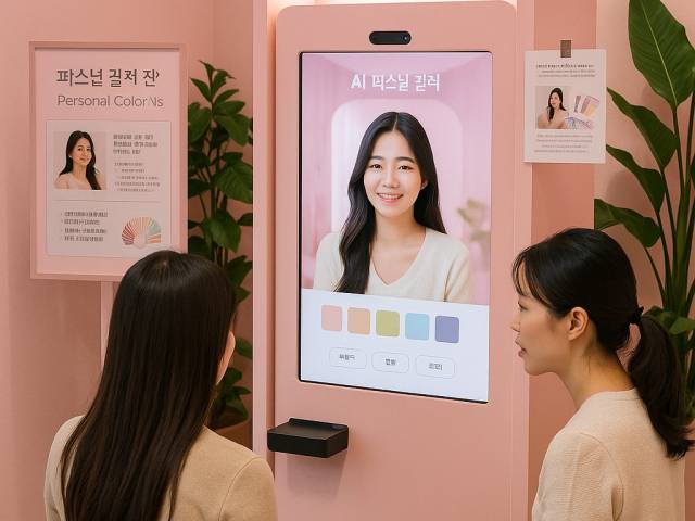 2024 천안 K-컬처박람회에서 AI 뷰티테크의 일환으로 AI 피부분석이 진행되고 있다. 사진제공=천안시