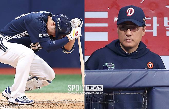 ▲ 양석환, 이승엽 감독 ⓒ곽혜미 기자