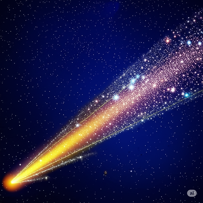 톡톡 과학 - 별똥별 (AI로 이미지 생성)