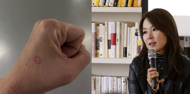 방송인 겸 작가 곽정은(오른쪽 사진)이 3일 자신의 제21대 대선 본투표 참여를 인증(왼쪽)한 뒤 유권자들을 향해 투표를 독려했다. 곽정은 인스타그램 계정 캡처