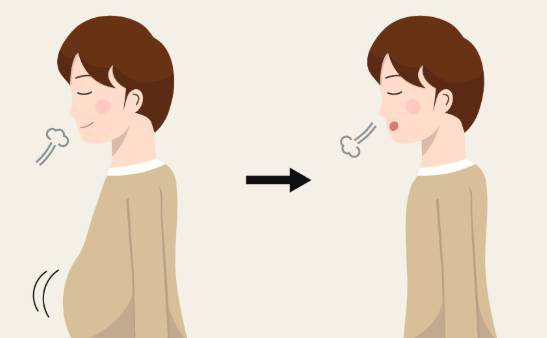 6주 만에 13㎏를 감량하게 했다는 일본의 특별한 호흡법이 공개됐다. 사진은 복식호흡으로, 본 기사 내용과 무관. [사진=국가트라우마센터]