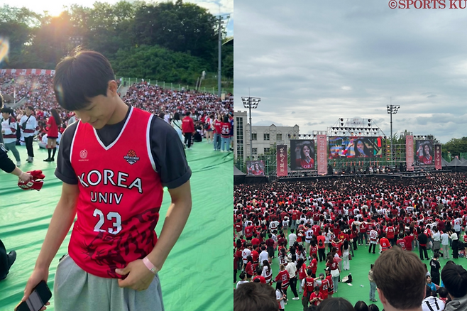 ▲축제를 즐기고 있는 양종윤과 양종윤이 찍은 입실렌티 풍경