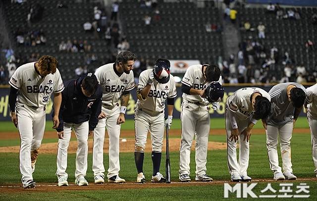최근 극심한 부진에 빠진 두산 선수단. 사진=천정환 기자