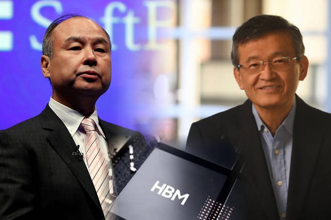 손정의(왼쪽) 소프트뱅크 회장과 립부탄 인텔 CEO