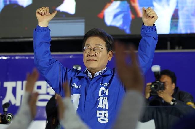 이재명 후보의 당선이 유력하다. [사진 | 뉴시스]