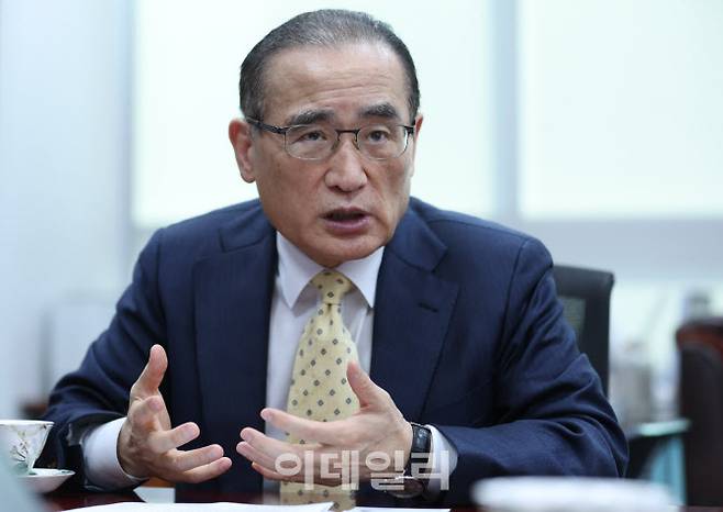 위성락 안보실장이 지난해 10월 이데일리와 인터뷰를 하고 있다.(사진=노진환 기자)