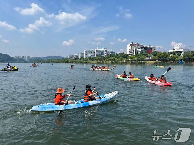 진주 남강 수상레저스포츠 체험교실(진주시 제공. 재판매 및 DB금지).