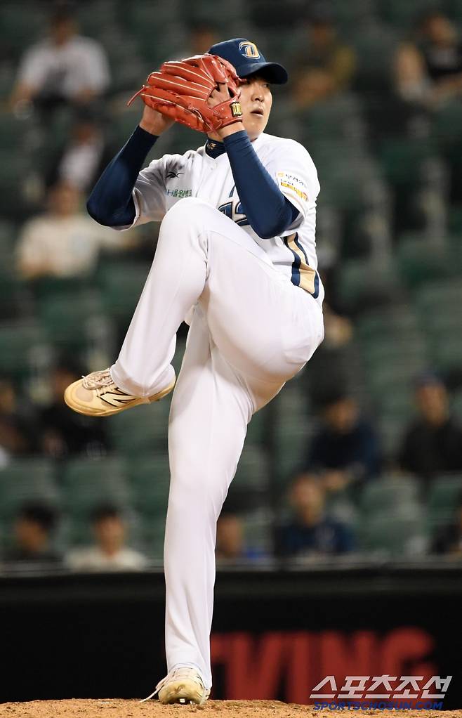 21일 울산 문수야구장에서 열린 NC 다이노스와 한화 이글스의 경기. NC 손주환이 역투하고 있다. 울산=박재만 기자pjm@sportschosun.com/2025.05.21/