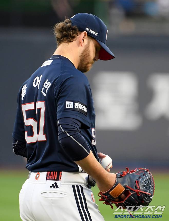 29일 수원KT위즈파크에서 열린 KBO리그 KT 위즈와 두산 베어스의 경기. 두산 콜어빈이 숨을 고르고 있다. 수원=박재만 기자 pjm@sportschosun.com/2025.05.29/