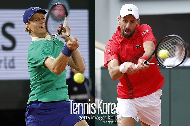 시너(좌), 조코비치(우) (사진/게티이미지코리아)