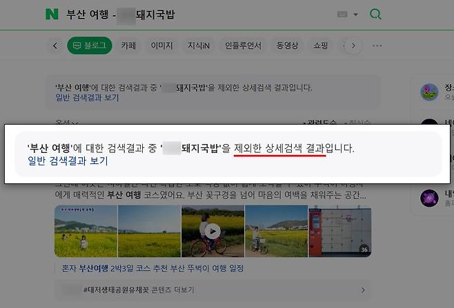 반대로 해당 단어에 마이너스(-)를 넣어 특정 검색결과를 제외할 수도 있다 / 출처=IT동아