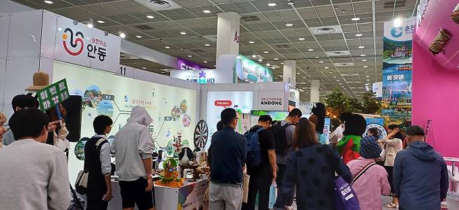 안동시가 지난해 열린 제39회 서울국제관광전에 참가한 모습./사진제공=경북 안동시