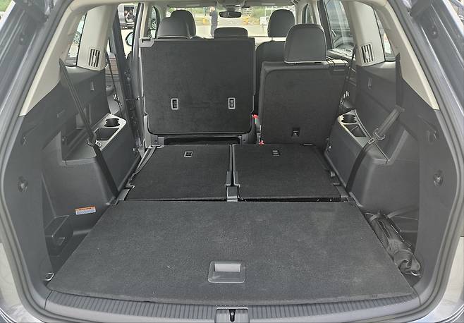 폭스바겐 ‘더 뉴 아틀라스’ 3열을 폴딩한 모습. 서재근 기자