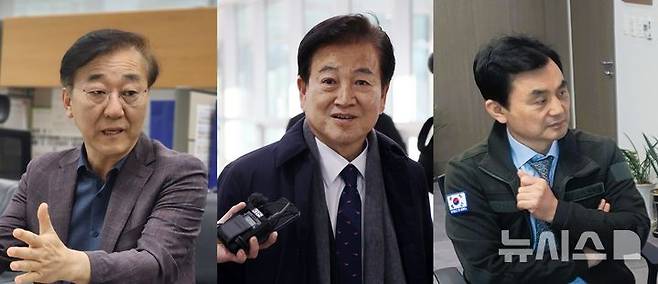 [전주=뉴시스] 왼쪽부터 김윤덕, 정동영, 안규백 의원.  *재판매 및 DB 금지