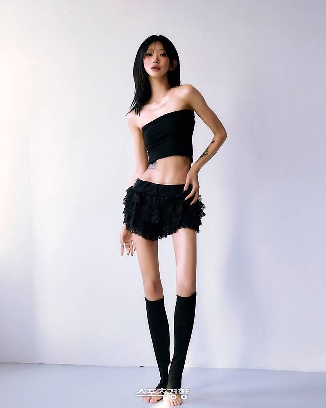 고 최진실 딸 최준희가 공개한 자신의 보디 프로필 사진. 본인 인스타그램 계정