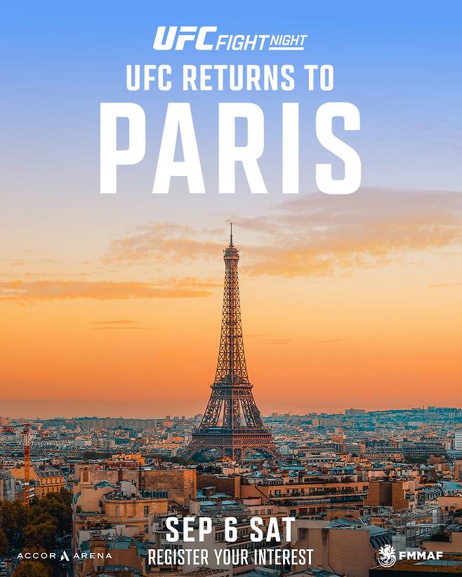 UFC 리턴 투 파리 포스터. /사진=UFC 제공