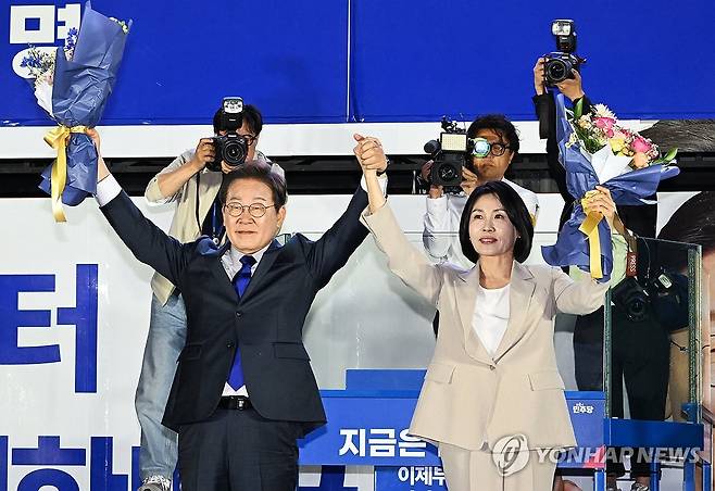 이재명 대통령 당선인 내외 [연합뉴스 자료사진. 재판매 및 DB 금지]