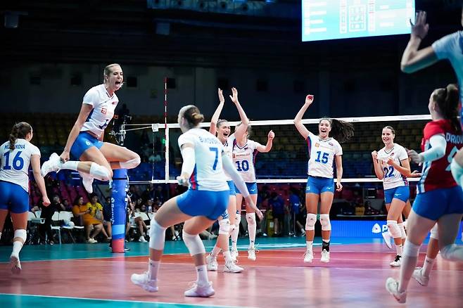 VNL에 처음 참가한 체코 여자배구 대표팀 [국제배구연맹 홈페이지 캡처. 재판매 및 DB 금지]