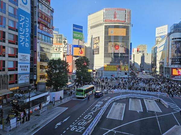 일본&nbsp;도쿄 시부야역 근처 '스크램블 교차로' / 연합뉴스