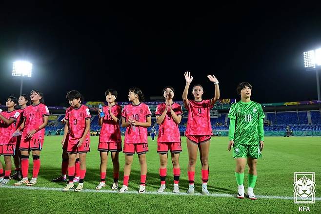 2024 FIFA U17 여자 월드컵에 참가했던 한국 여자 U17 축구대표팀. (대한축구협회 제공)
