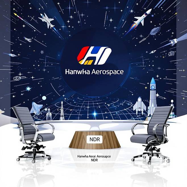 Flux AI가 생성한 한화에어로스페이스 NDR 이미지. Flux AI 제공