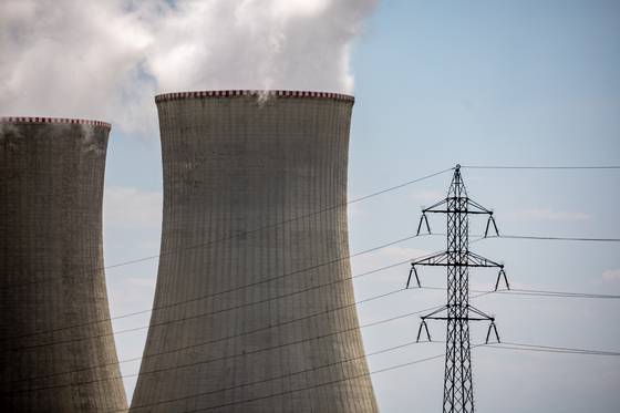 Cooling towers operating at the Dukovany nuclear power plant operated by CEZ AS, near the village of Dukovany, Czech Republic, on May 12, 2025 [EPA/YONHAP]