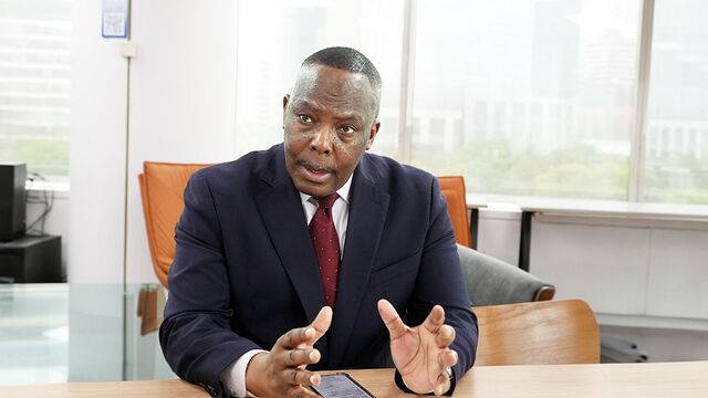 굿윌 샤나 WEA 의장이 최근 서울 여의도 국민일보 K라운지에서 오는 10월 27일 개막하는 WEA 제14차 서울총회가 변화하는 선교 역사의 전환점이 될 것이라고 설명하고 있다.