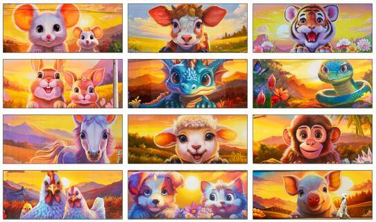 평택호 관광단지 내 디자인 벽화 거리에 조성되는 12간지 테마 동물 일러스트 모습. 평택도시공사 제공