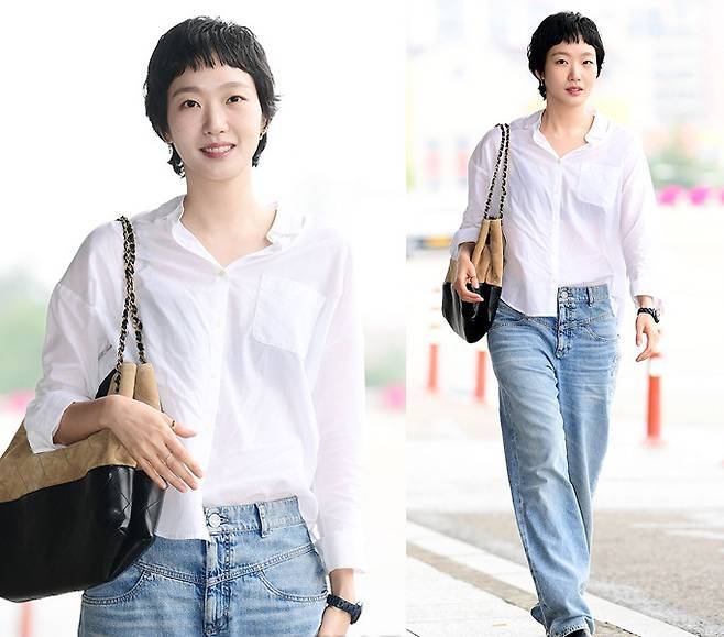 김고은이 무심한 듯 완성된 공항패션으로 다시 한번 ‘꾸안꾸’의 정석을 증명했다. 사진=김영구 기자